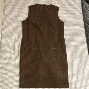 Lauren Ralph Lauren Brown Sleeveless Midi Dress